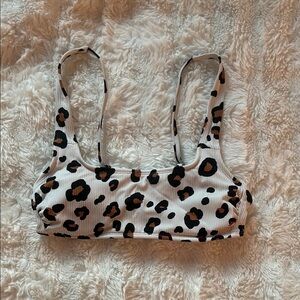 Xhilaration Leopard Print Bikini Top - Black and Brown